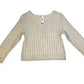Beige Vertical Stripe Top