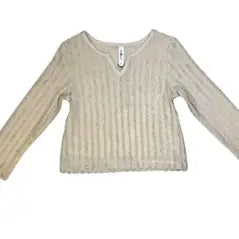 Beige Vertical Stripe Top