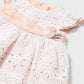 Peach Eyelet Empire Waist Dress