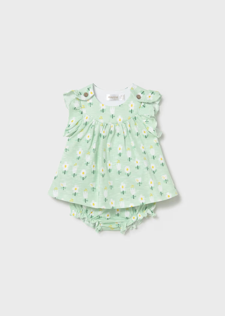 Mayoral 1808 Newborn Girl Printed Knit Dress