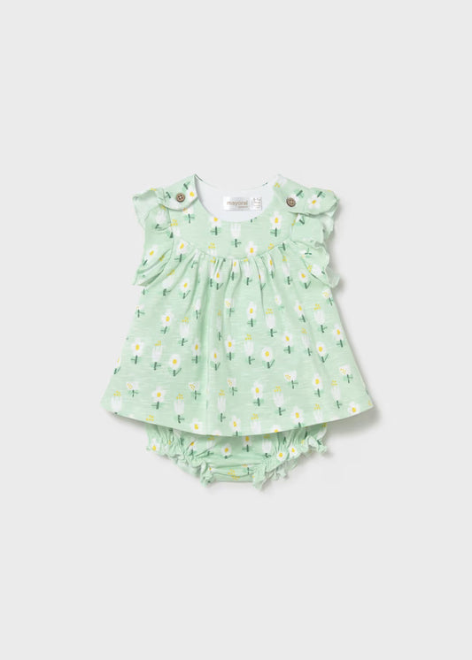 Mayoral 1808 Newborn Girl Printed Knit Dress