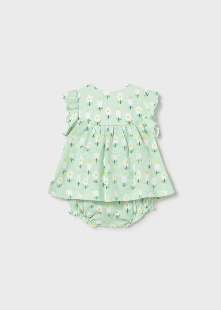 Mayoral 1808 Newborn Girl Printed Knit Dress
