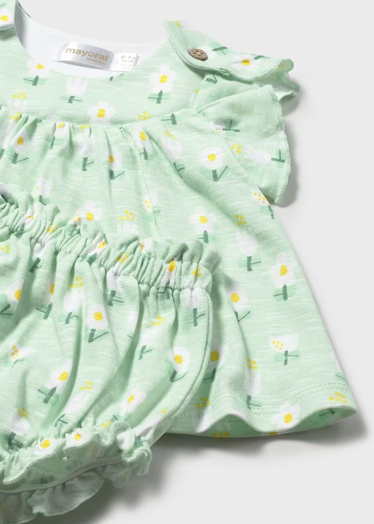 Mayoral 1808 Newborn Girl Printed Knit Dress