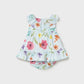 Mayoral 1812 Newborn Girl Printed Dress with Bloomers