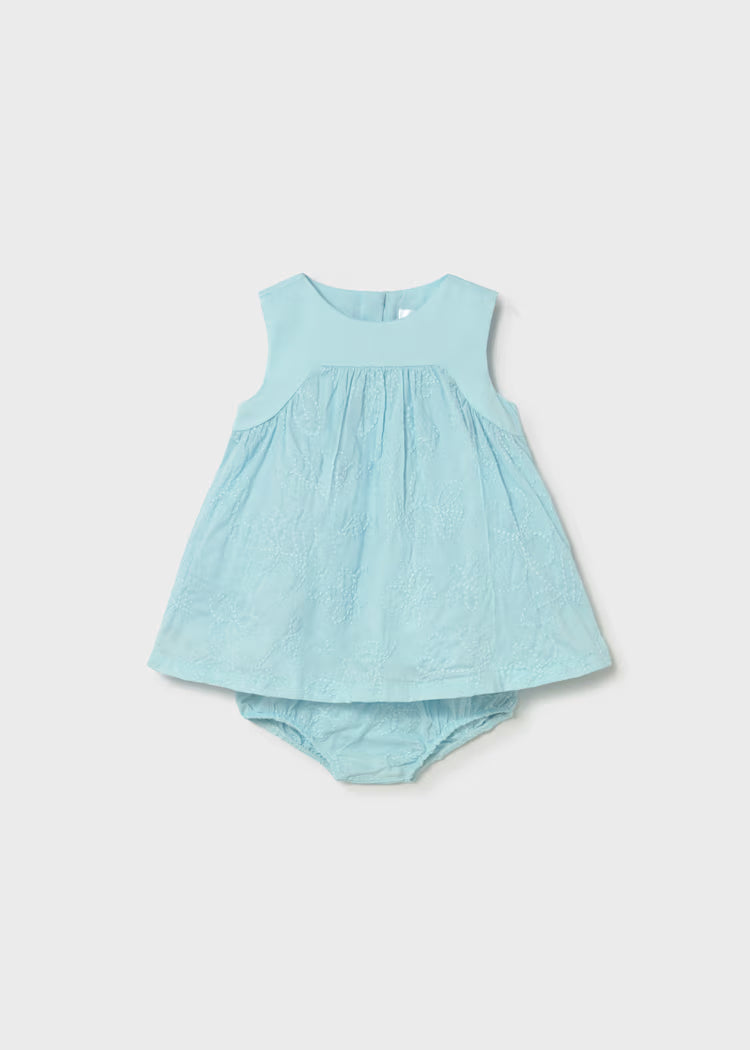 Mayoral 1813 Newborn Girl Embroidered Dress with Bloomers