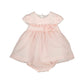 Pink Dress with Lace Empire Waist and Bloomers