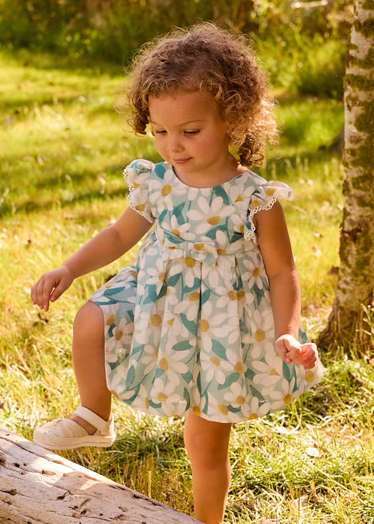 Mayoral 1910 Baby Floral Print Ruffled Dress