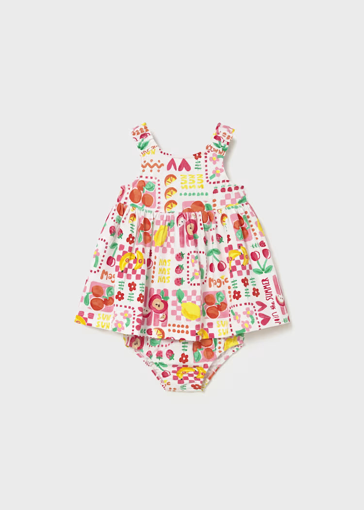 Mayoral 1927 Baby Printed Dress with Bloomers