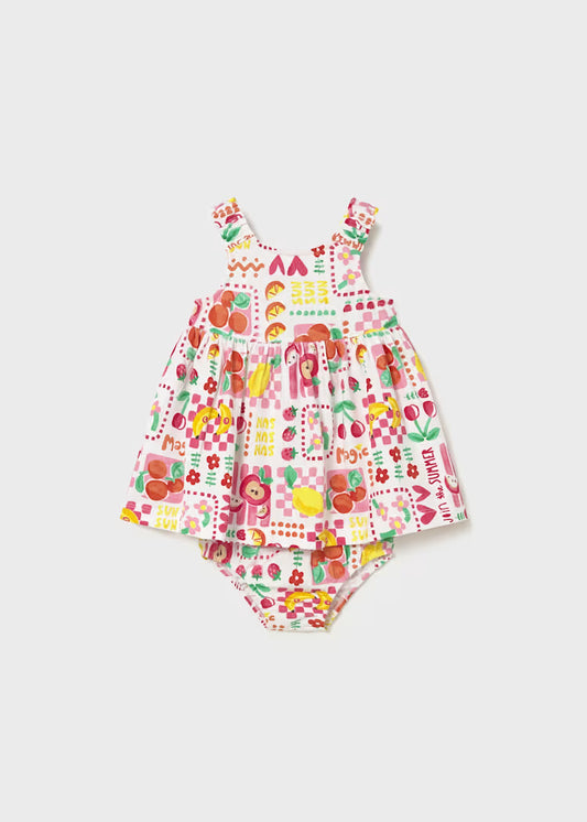 Mayoral 1927 Baby Printed Dress with Bloomers