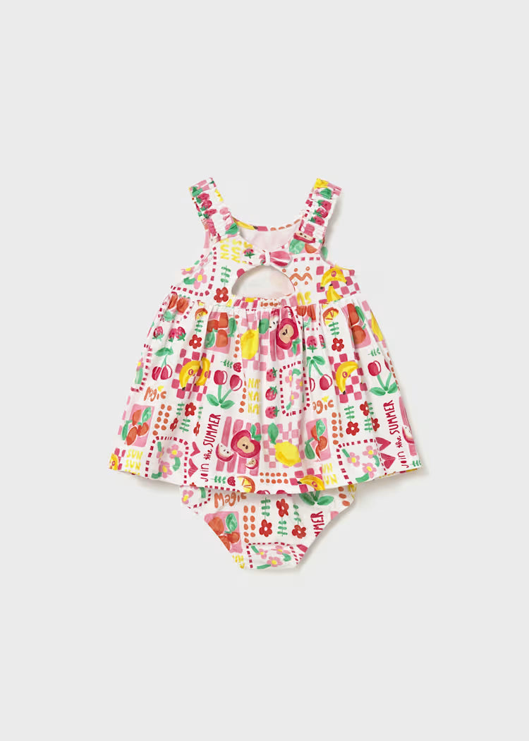 Mayoral 1927 Baby Printed Dress with Bloomers