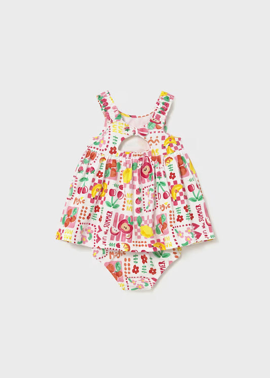 Mayoral 1927 Baby Printed Dress with Bloomers