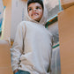 Long Sleeve Super Soft Brushed Jersey Hooded Tee Heather Beige