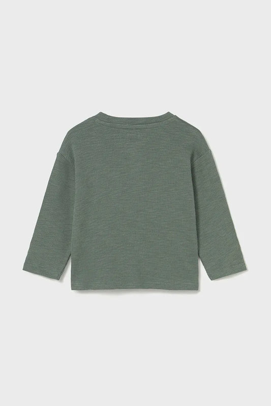 Mayoral 2064 Green Long Sleeve Pocket Tee