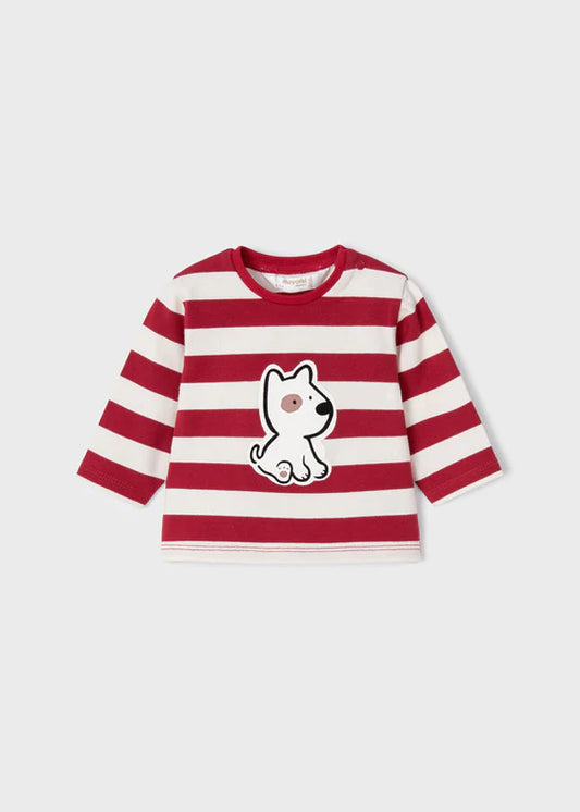 Red Stripe Puppy Tee