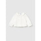 Mayoral 2114 Natural Baby Girl Button Up Collard Shirt
