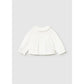 Mayoral 2114 Natural Baby Girl Button Up Collard Shirt
