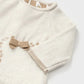 3pc Sweater Knit Set Cream Leopard