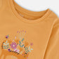 Organic Cotton T-Shirt Golden Yellow With Cat