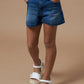 Dark Wash Basic Denim Shorts