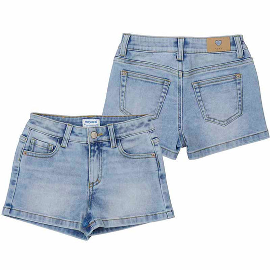 Light Wash Basic Denim Shorts