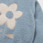 Mayoral 2383 Blue Flower Fuzzy Sweater