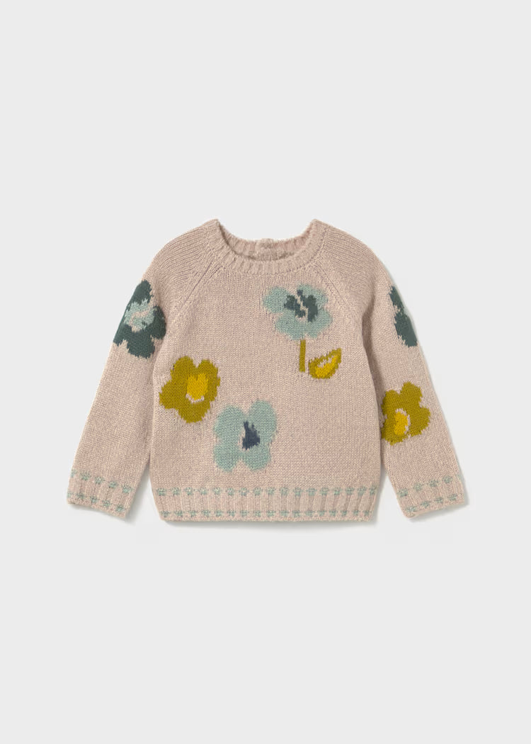 Mayoral 2384 Jacquard Floral Sweater
