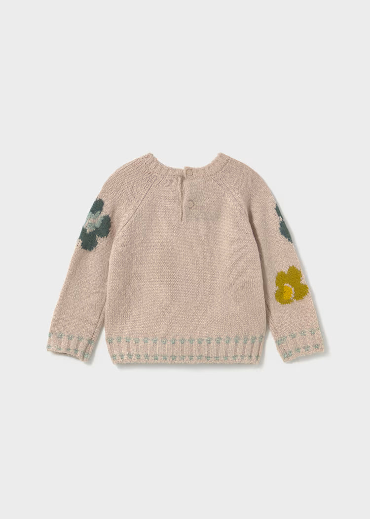 Mayoral 2384 Jacquard Floral Sweater