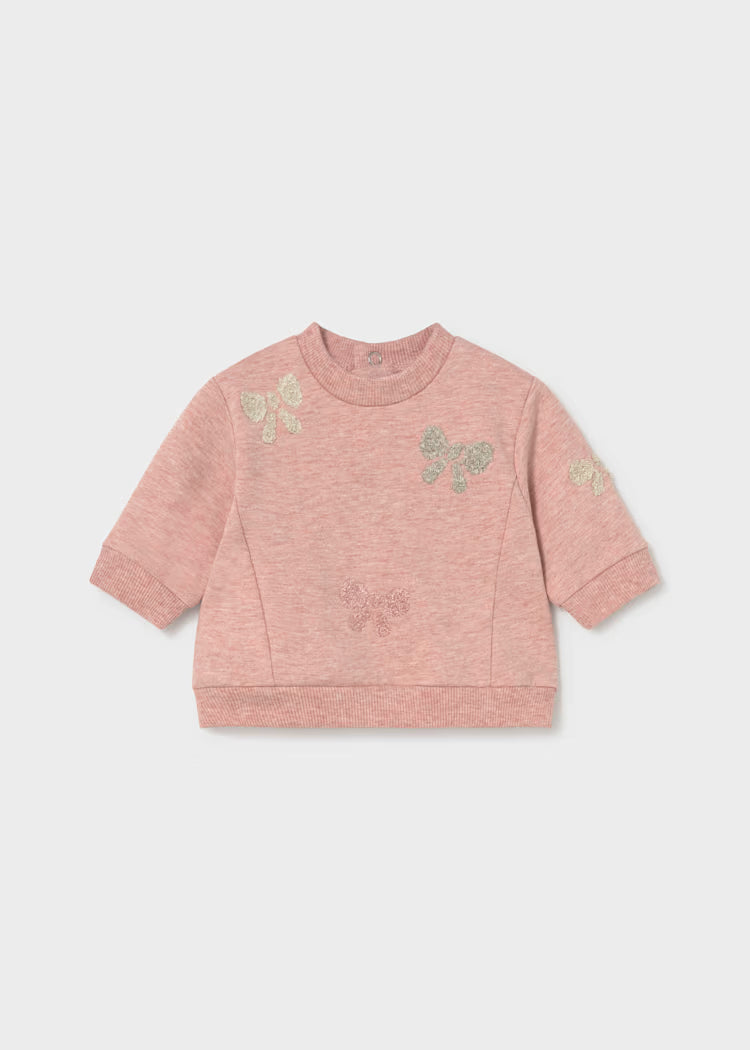 Mayoral 2405 Bow Embroidered Sweatshirt