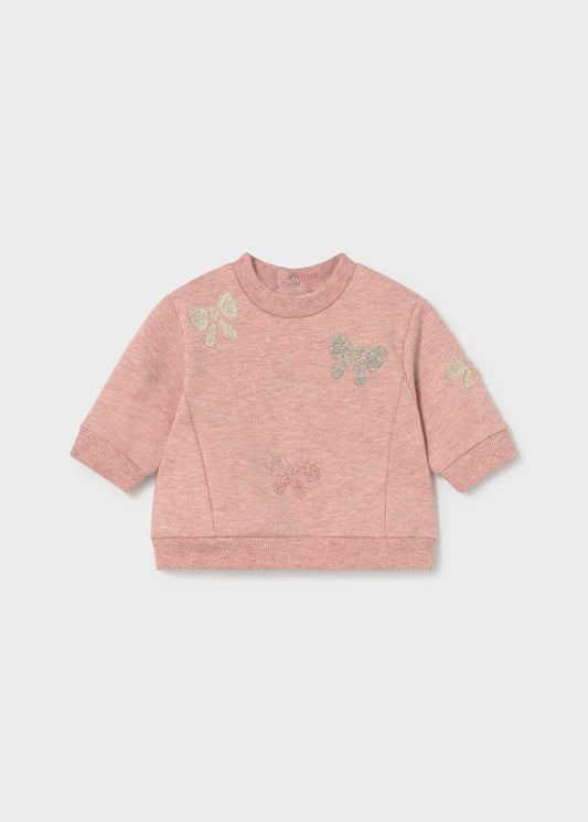 Mayoral 2405 Bow Embroidered Sweatshirt