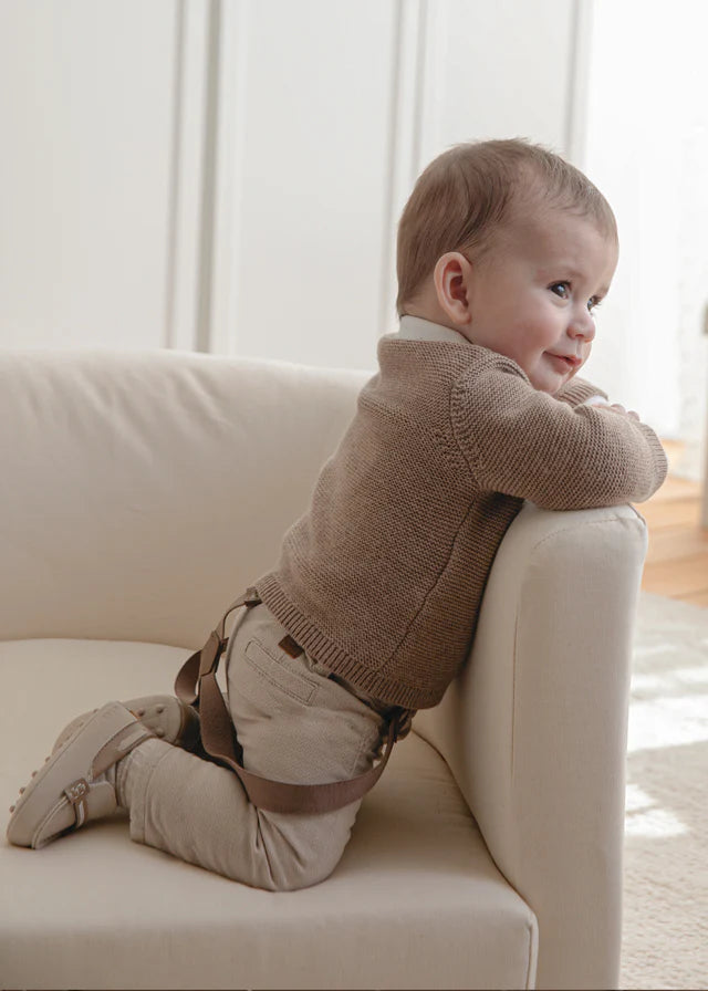 Khaki Trousers with Suspenders