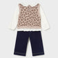 Mayoral 2536 Pants and Leopard Vest Top Set