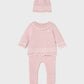 Mayoral 2556 Newborn Girl Pink 3-Piece Knit Set