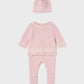 Mayoral 2556 Newborn Girl Pink 3-Piece Knit Set