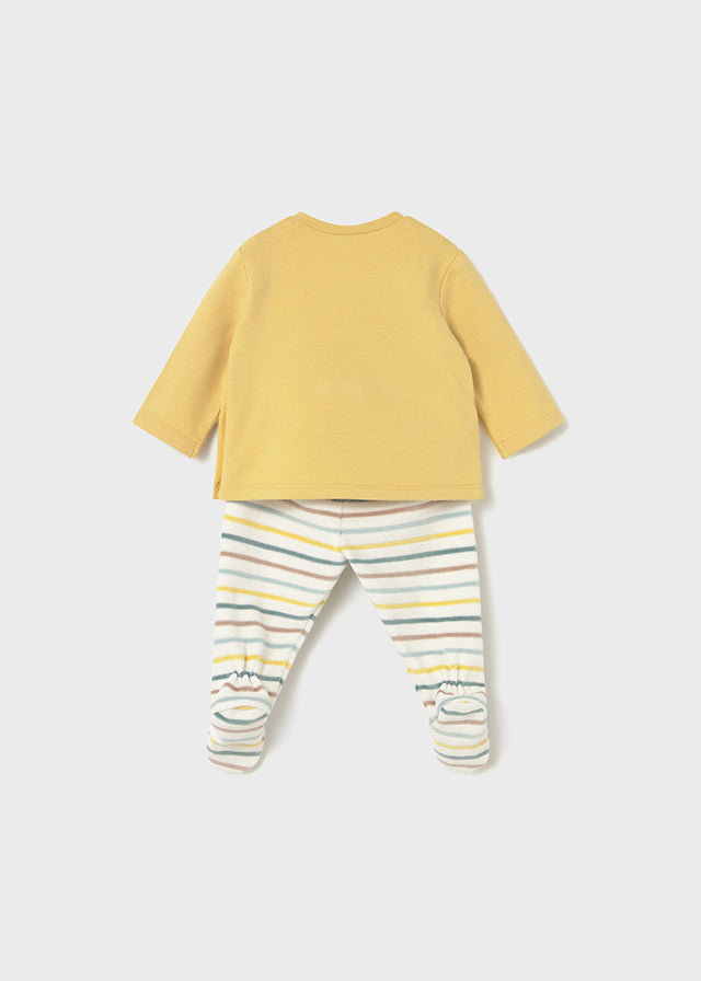 Mayoral 2566 Yellow Dinosaur 2pc Set