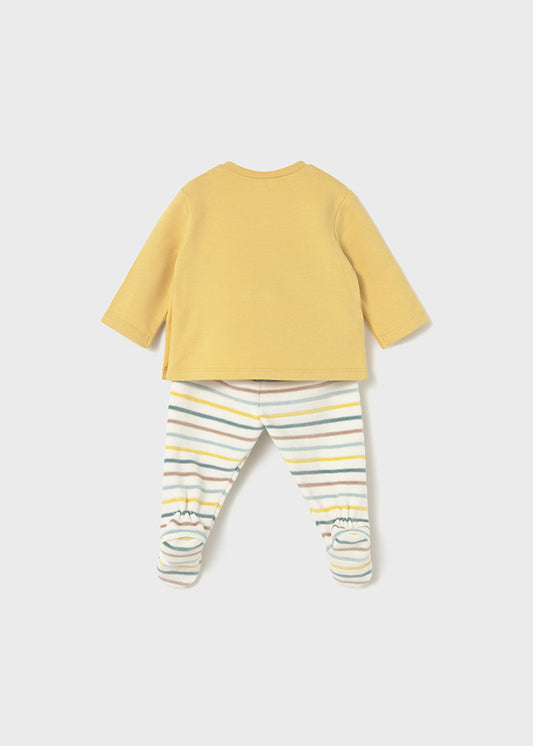 Mayoral 2566 Yellow Dinosaur 2pc Set