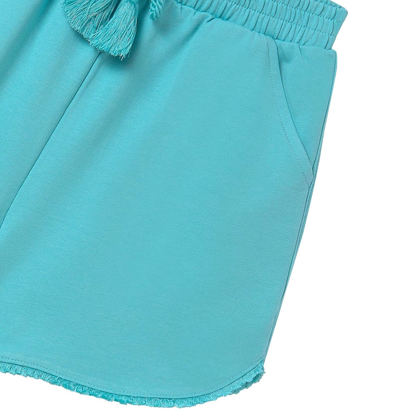 Aqua Fringe Pull On Short