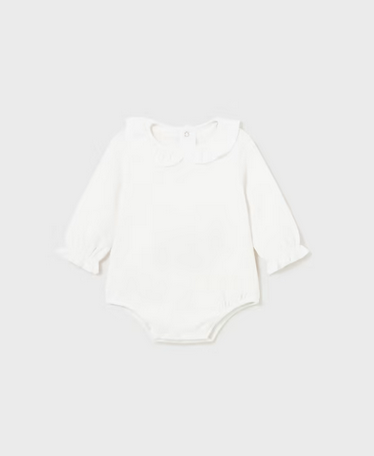 Blanco Ruffle Onesie