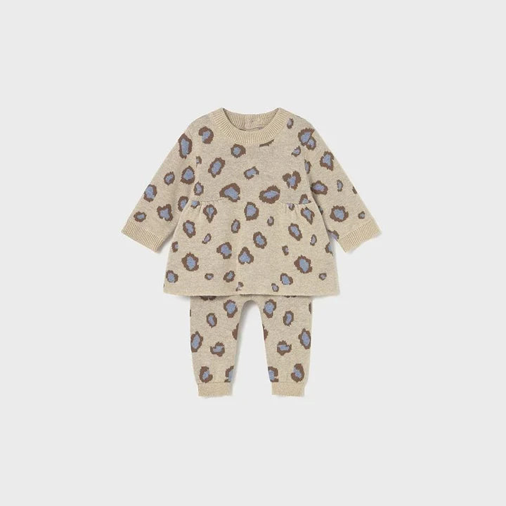 Mayoral 2732 Baby Girls 2-Piece Leopard Printed Set