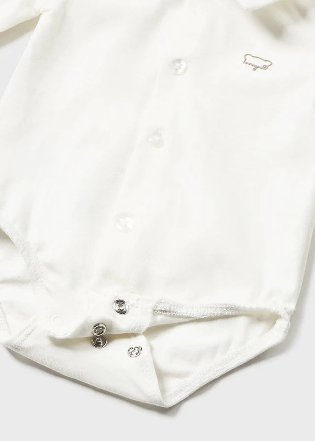 Crudo White Polo Onesie