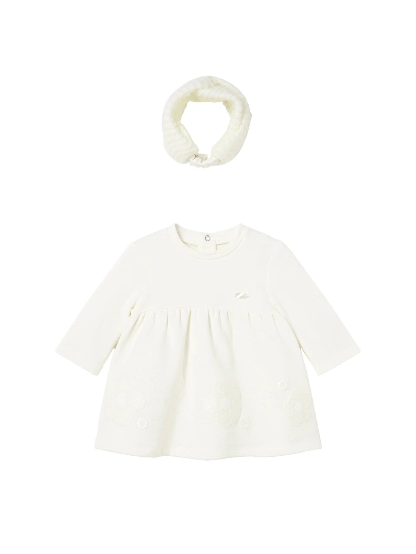 Mayoral 2803 Crudo Baby Dress and Headband Set