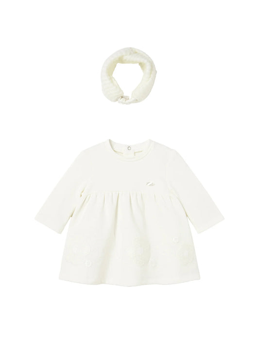 Mayoral 2803 Crudo Baby Dress and Headband Set
