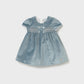 Mayoral 2816 Dress Mineral Blue Velvet Dress