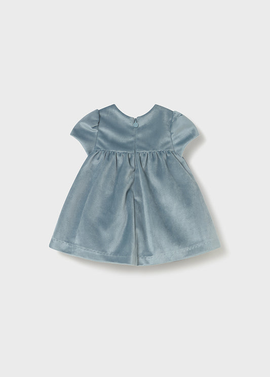 Mayoral 2816 Dress Mineral Blue Velvet Dress