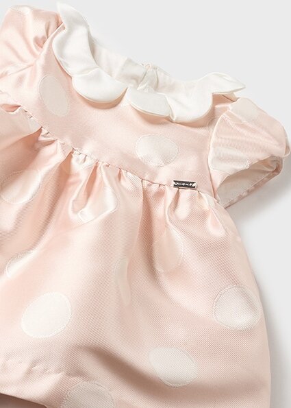 Infant Pink and White Polka Dot Dress