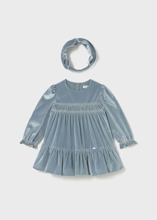 Mayoral 2904 Blue Bell Ruffle Dress