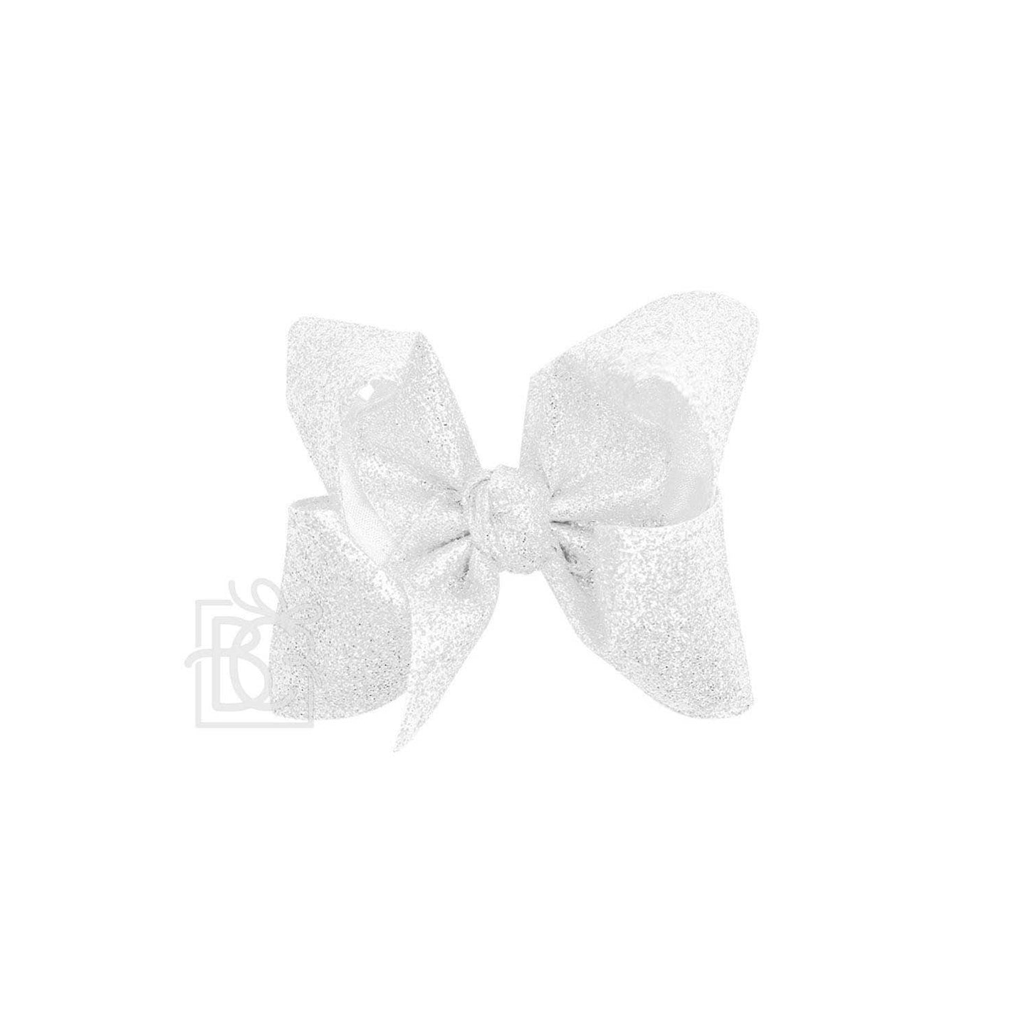 GLITTER METALLIC BOW ON CLIP