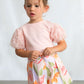 Mayoral 3001 Girl Pink Tulle Puff Sleeve T-shirt