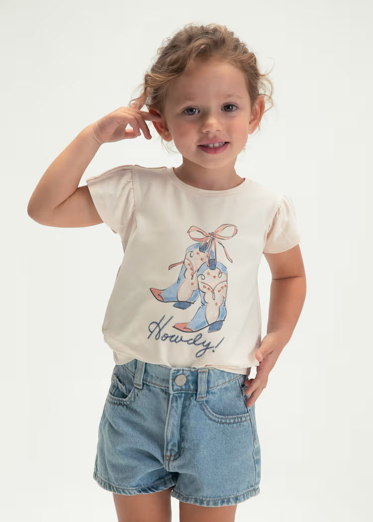 Mayoral 3007 Girl Boots T-shirt