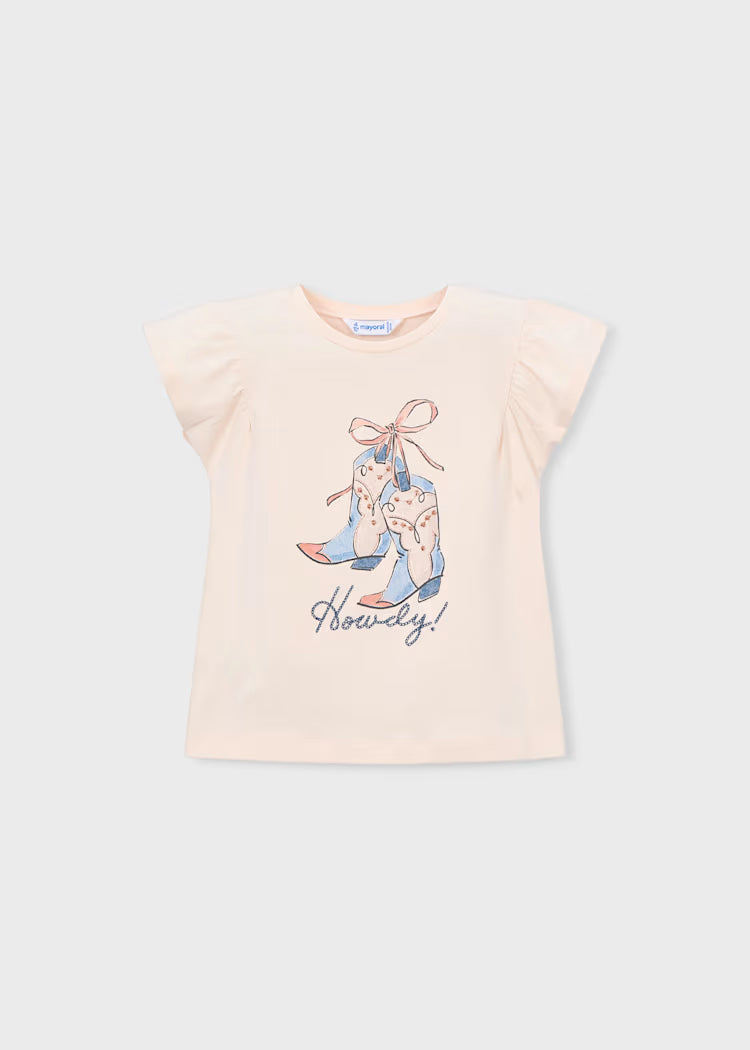 Mayoral 3007 Girl Boots T-shirt