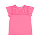 Fuchsia Lace Yoke Tee